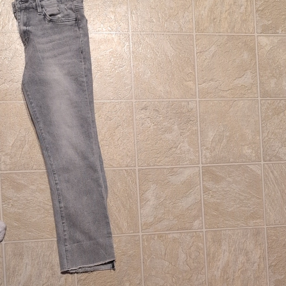 VERVET BY FLYING MONKEY Light Gray Ankle Jeans